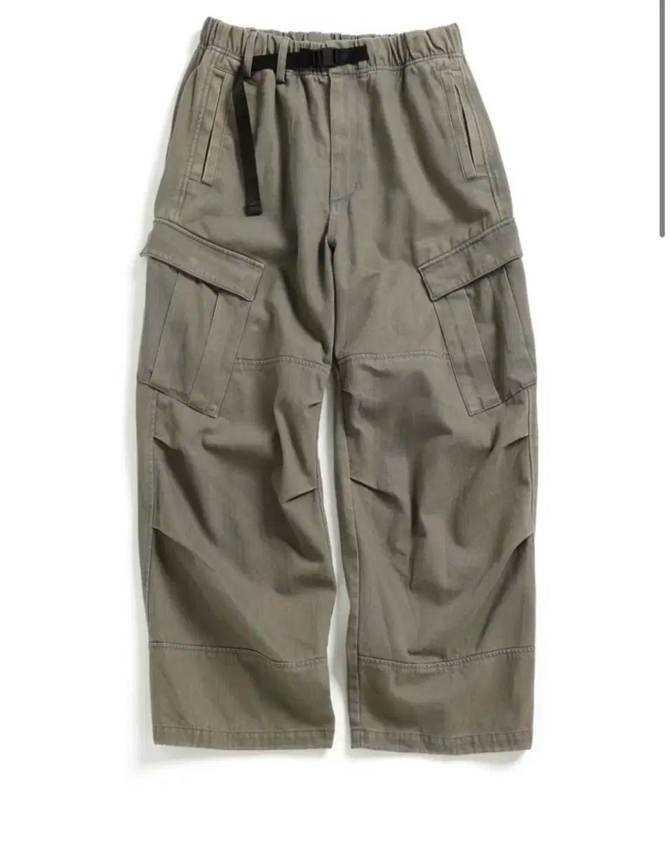 Hatchingroom ミールパンツ ウォッシュド オリーブ 2