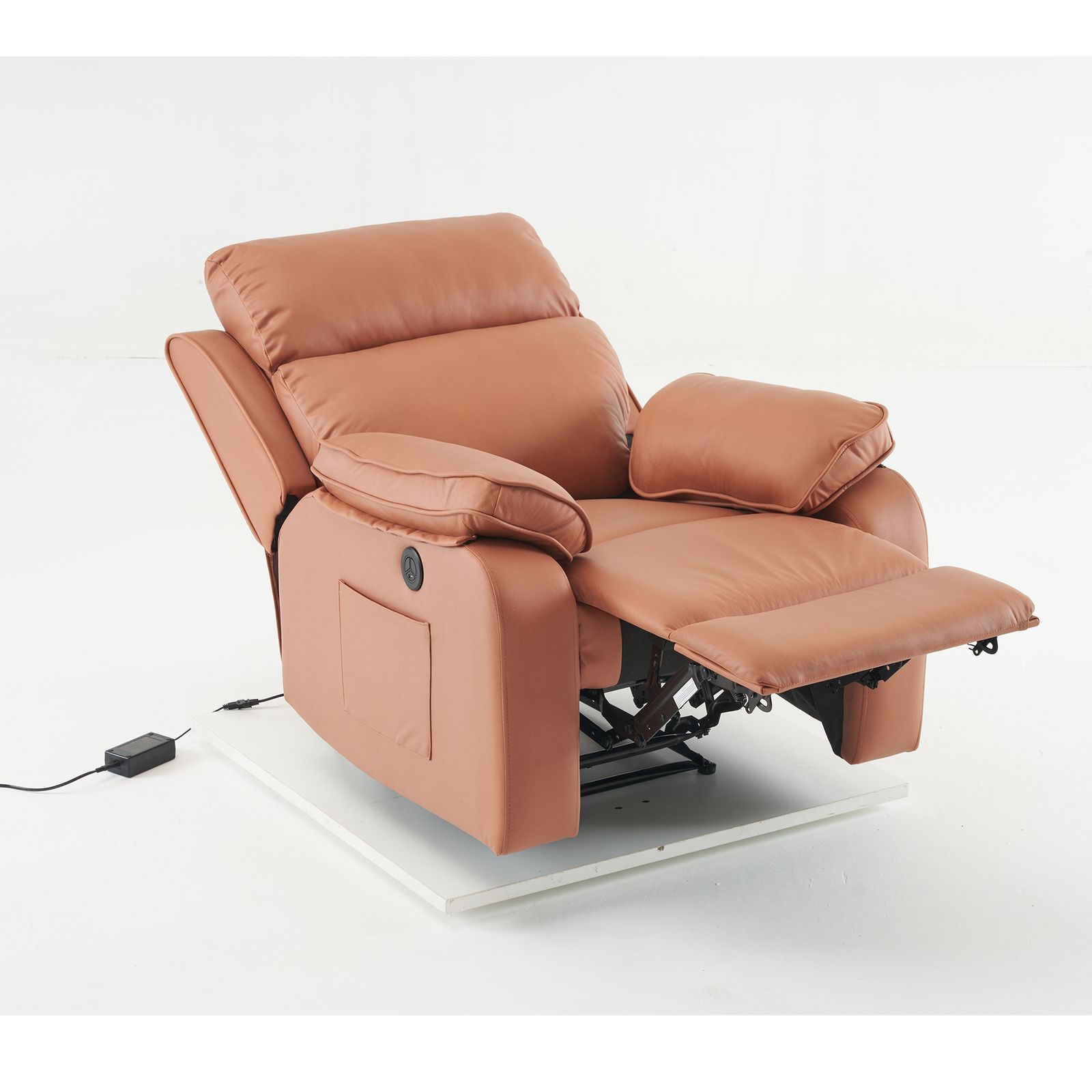 リクライニングソファー 電動リクライニングソファ オットマン一体型 1人掛け USBポート付き 電動ソファ モーションソファー 耐圧分散 電動ソファー スマホ充電可 リクライニングチェア キャメル GC NEXPOTALLINN_EU