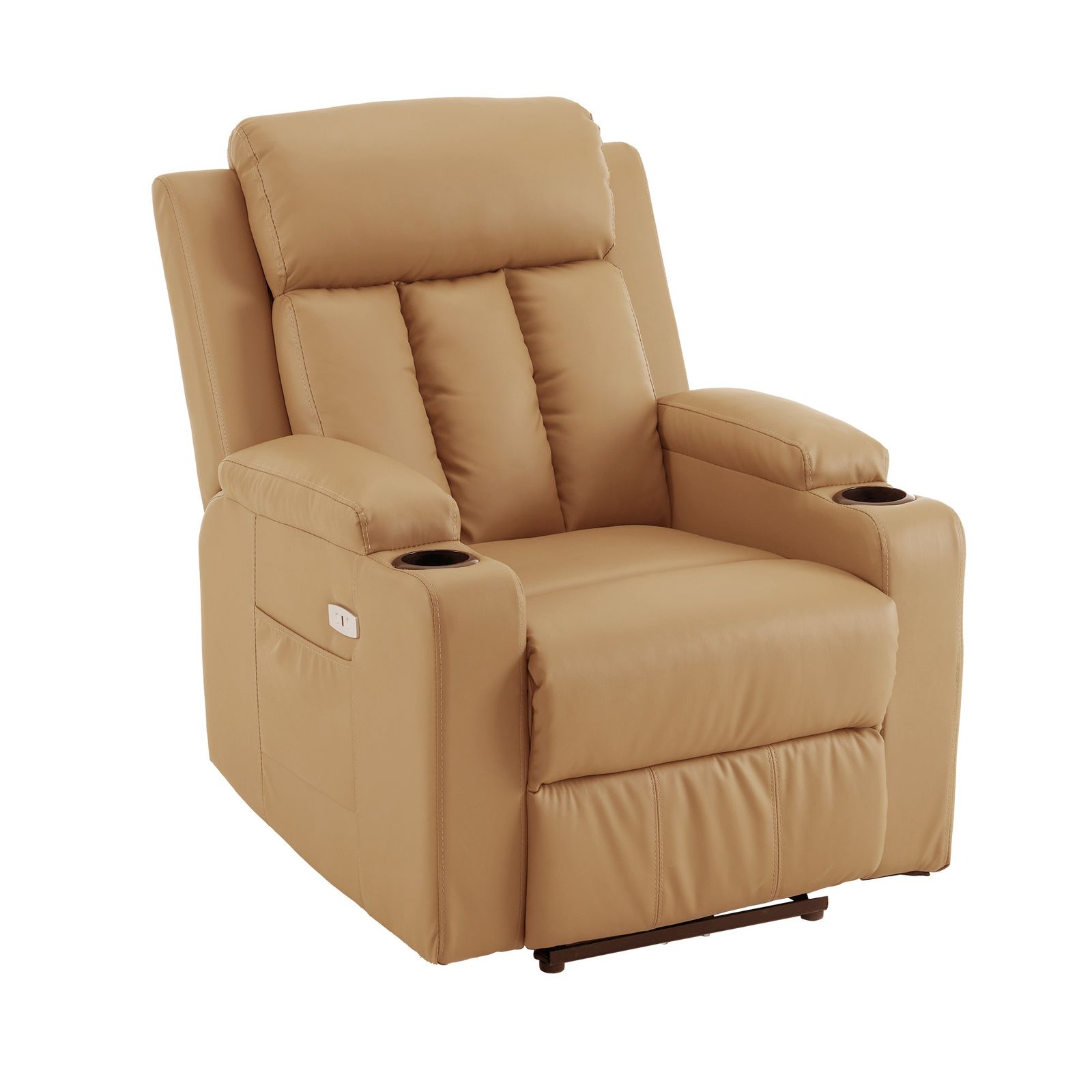 リクライニングソファー 電動 リクライニングソファ オットマン一体型 1人掛け USBポート付き 電動ソファ モーションソファー 耐圧分散 電動ソファー スマホ充電可 リクライニングチェア ライトコーヒー GC