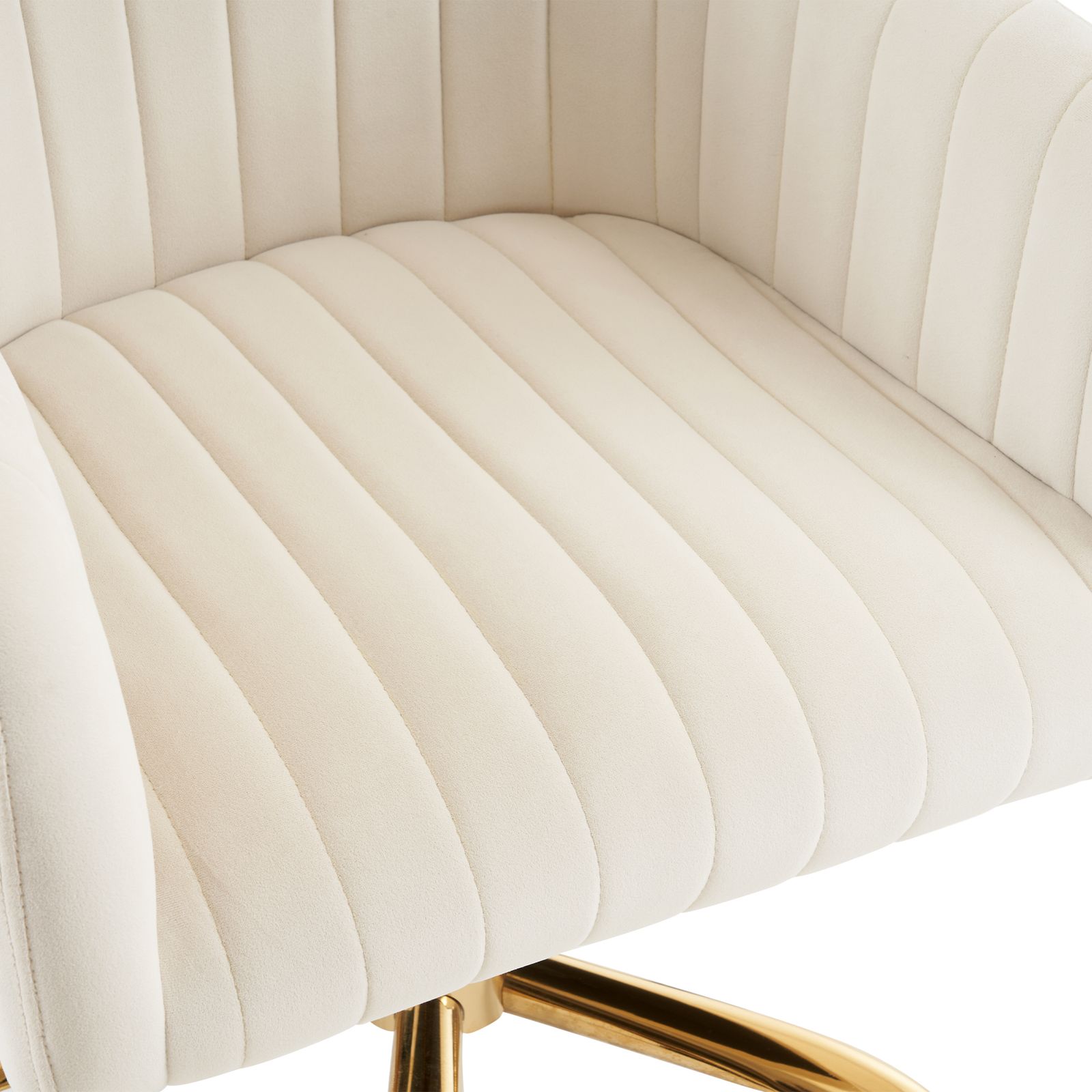 ベージュ オフィスチェア デスクチェア 回転チェア 肘掛け付き ダイニングチェア パソコンチェア ワークチェア ソファチェア リビングチェア 柔らかい レトロ かわいい モダン GC