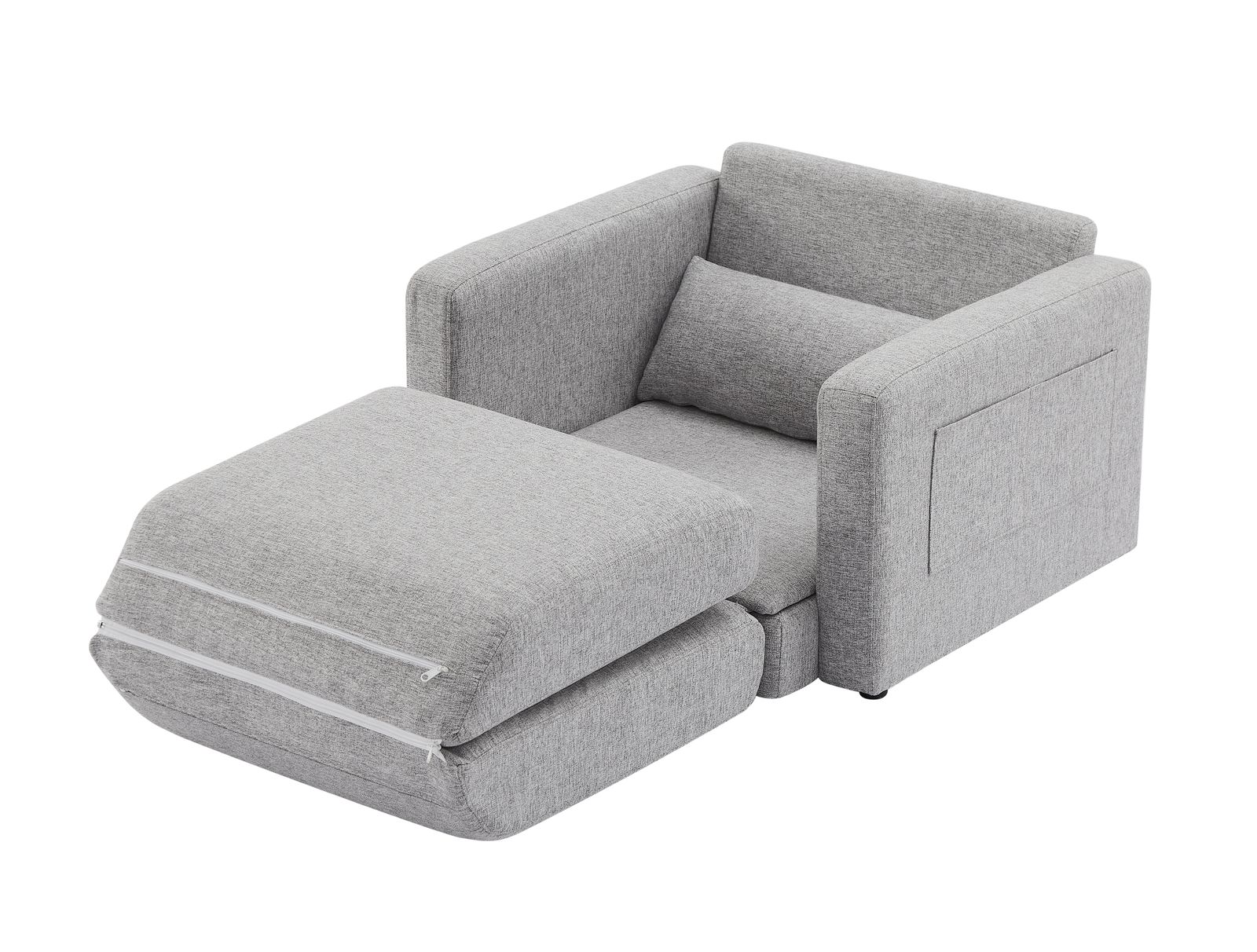 肘掛け収納ポケット付き