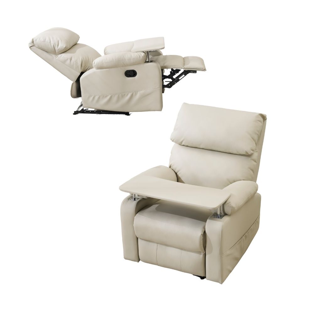 リクライニングソファー ソファー 1人掛け ゲーミングチェア PU 160度調節 テーブル付き PUレザー チェア オットマン一体型 パーソナルチェア 耐圧分散 一人暮らしに最適 ふわふわ GC NEXPOTALLINN_EU