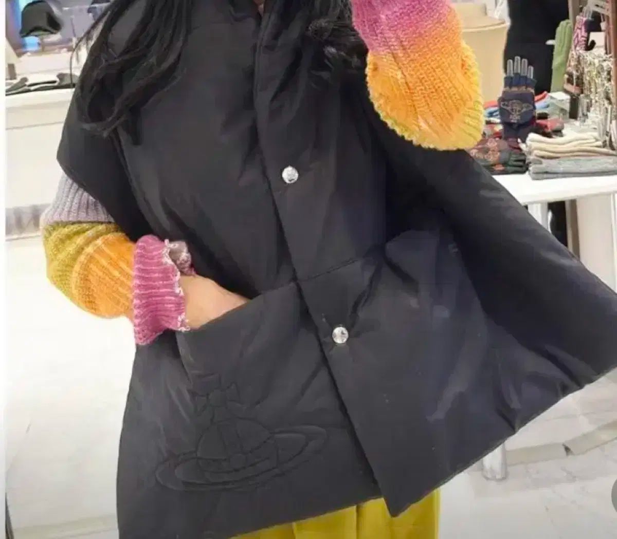 ヴィヴィアン ウエストウッド キルティング コットン ストールショール 22FW