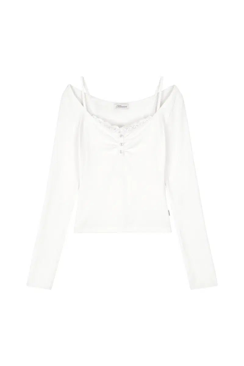 クリシアー ミルクシェイク レース ボタン トップス Milkshake lace top