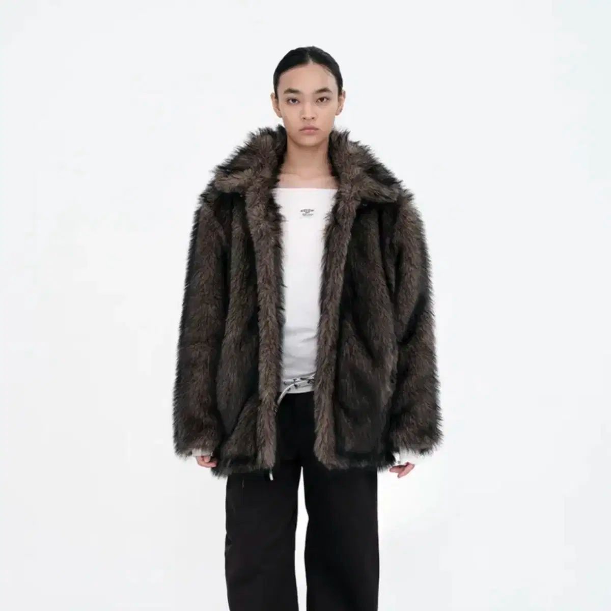 MILLO MILLO ARCHIVE ウィメンズ ファージャケット ブラウン M