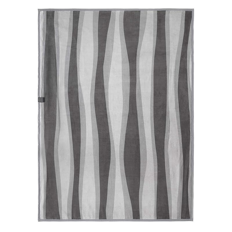 Sugiyama Premium Boa ボア 電気掛敷兼用毛布 190×140 ワイドサイズ SSW20KW10 AS アートストライプ