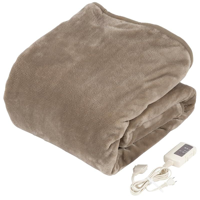 Mofua 電気毛布 洗える 掛け敷兼用 188×130cm ダブル 両面フランネル 温度調節無段階 ダニ退治 頭寒足熱配線 モフア MFB551H-H