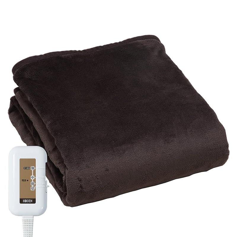 広電 KODEN 電気毛布 敷き シングル 130×80cm フランネル ブラウン 洗える スライド温度調節 ダニ退治 VWA401H-B