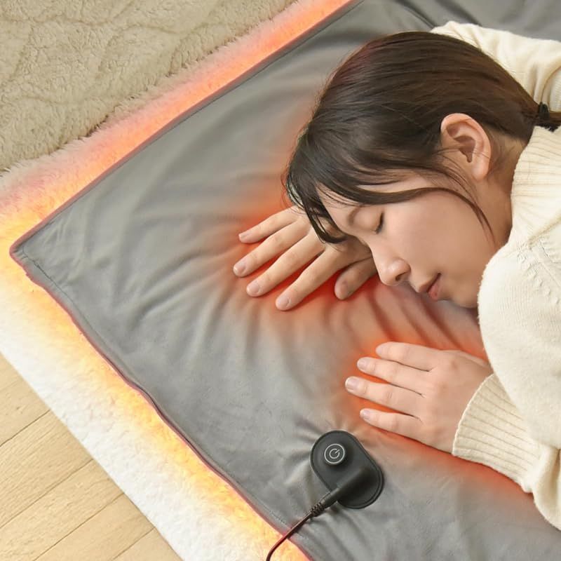 電気毛布 掛け敷き兼用 速暖 超軽量 120x70cm 160x100cm 省エネ 3段階温度調節 ダニ退治 電気ブランケット ホットブランケット 防寒対策 あったかグッズ グレー 120x70cm