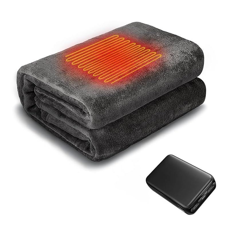 電気ブランケット 電気毛布 敷き 掛け兼用 USB給電式 電気ひざ掛け 節電 電気敷き毛布 タイマー 暖房掛け 大判 3段階温度調整 洗える 防寒対策 電気ブランケット 肩掛け 膝掛け シングル 暖房器具 毛玉なし ギフト 丸洗い可 グレープロ型