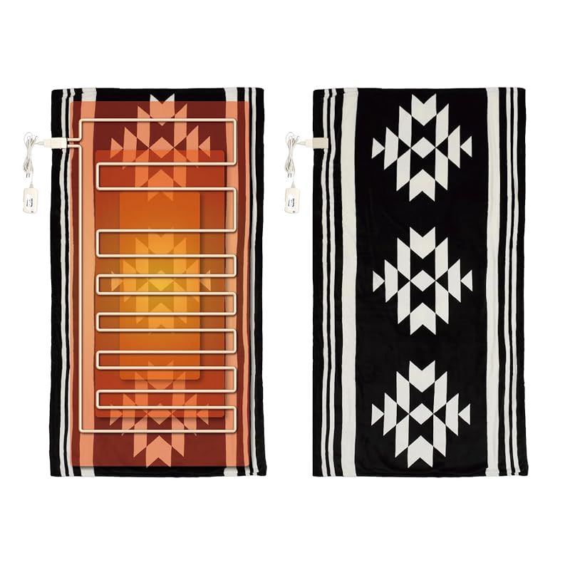 PowerArQ 電気毛布 洗える シングル 180×100cm 掛け敷き 兼用 無段階 温度調節 アウトドア|キャンプ|車中泊|室内|普段使い 省エネ タイマー 室温 センサー