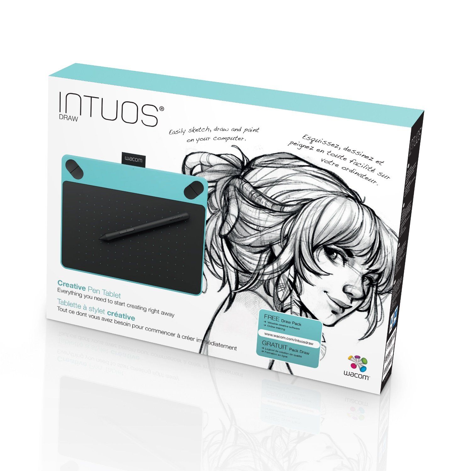 ワコム Intuos Draw 旧モデル ペン入力 お絵描き入門モデル Sサイズ ミントブルー CTL-490|B0