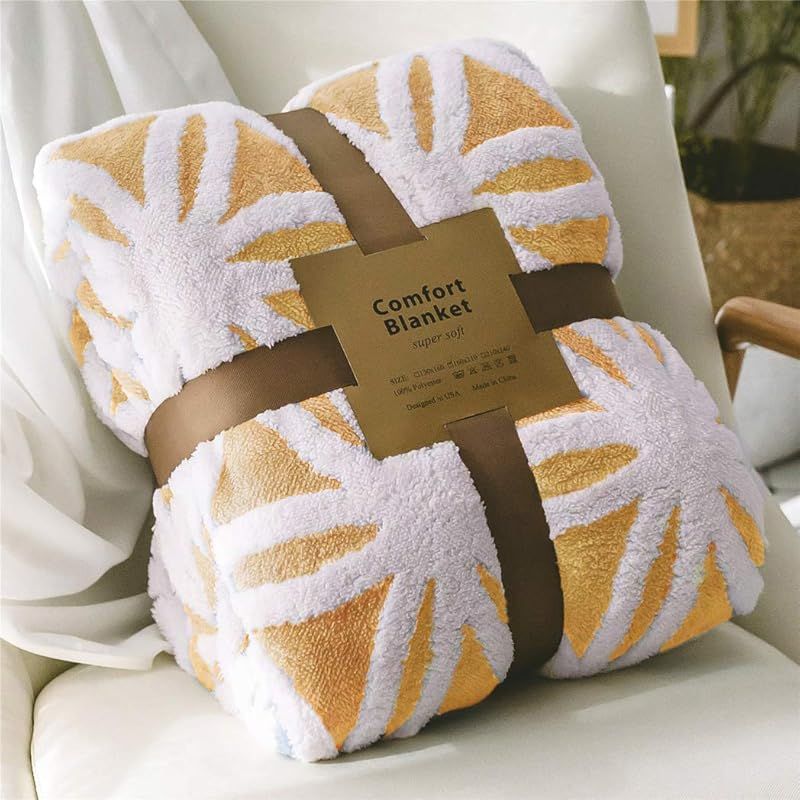 sledar スレダー 毛布 掛け毛布 ダブル 発熱二枚合わせ パイル シープ調 ふわふわ 丸洗いOK 抗菌防臭 防ダニ加工 北欧風 プレゼント 秋冬 180ｘ210cm マスタード