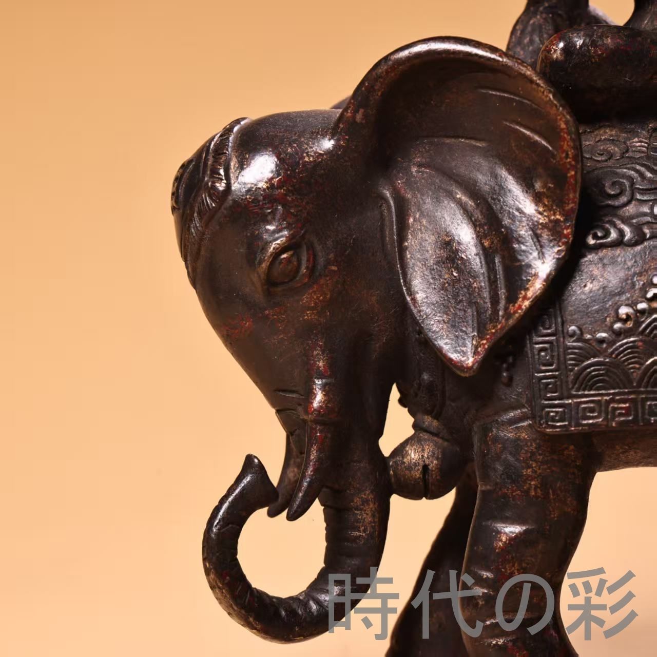 銅製封侯拜相置物】純銅製 吉祥文様 鎮宅聚財 風水置物 唐物 骨董品