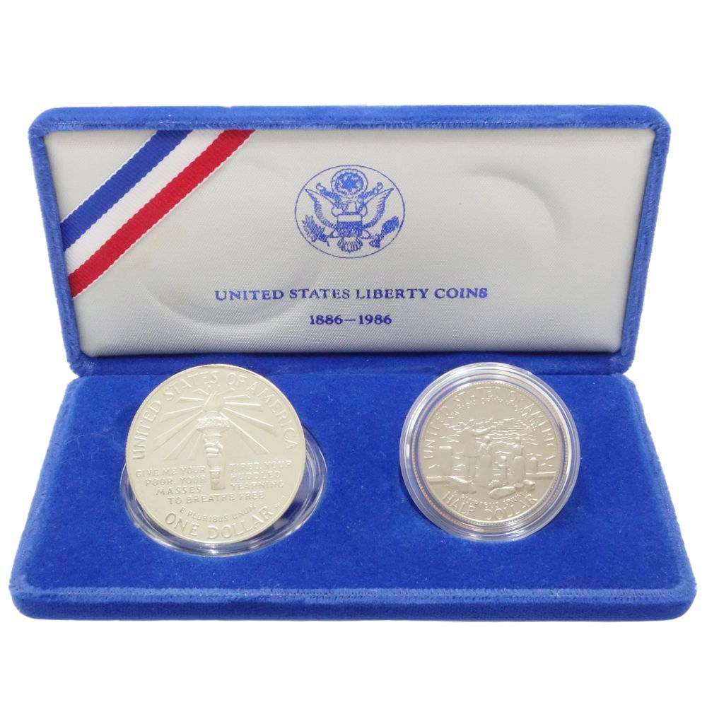 1986年 自由の女神記念銀貨 1995年 アトランタオリンピック 銀貨セット 美術品・アンティーク・コレクション 自由の女神像 1986年 記念コイン