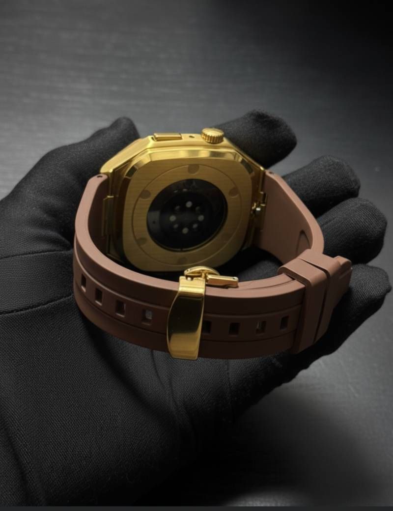 ゴールドブラウン 組み立て 別注ラバー アップルウォッチケース カスタム カバー 保護 44mm 45mm 46mm アップルウォッチカスタム series1 2 3 4 5 6 7 8 9 10 11 SE1 2 3 バンド ベルト WWW_OPDRERGINERDOGAN_COM