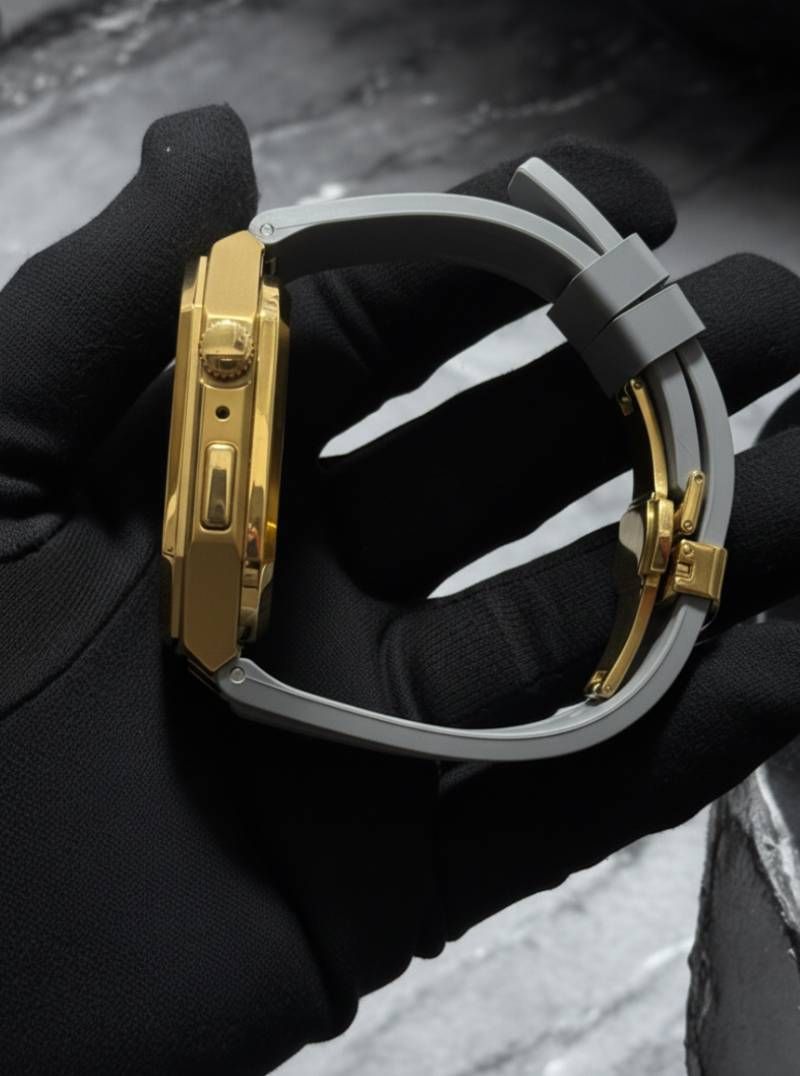 ゴールドグレイ 組み立て 別注ラバー アップルウォッチケース カスタム カバー 保護 44mm 45mm 46mm アップルウォッチカスタム series1 2 3 4 5 6 7 8 9 10 11 SE1 2 3 バンド ベルト WWW_OPDRERGINERDOGAN_COM