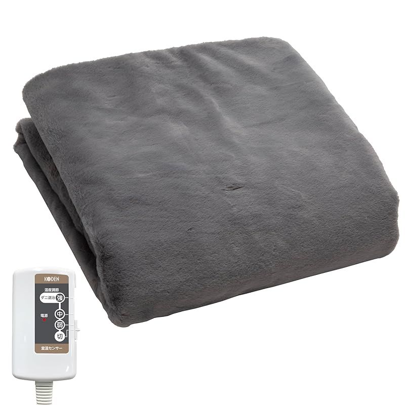 広電 KODEN 電気毛布 掛け 敷き 188×130cm ラビットファー 洗える ダニ退治 スライド温度調節 CWB801R-HM