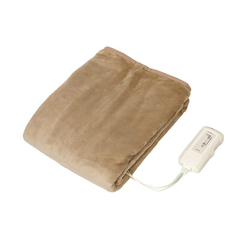 コイズミ 電気毛布 敷き毛布 クレベ-アンド 抗菌防臭 抗ウイルス フランネル生地 丸洗い可 140×80cm KDS-50212V