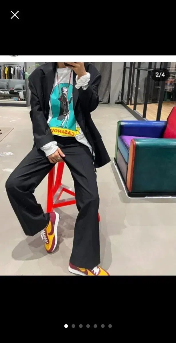 ブルハハ カサノヴァ プリンティング Tシャツ オーバーサイズ