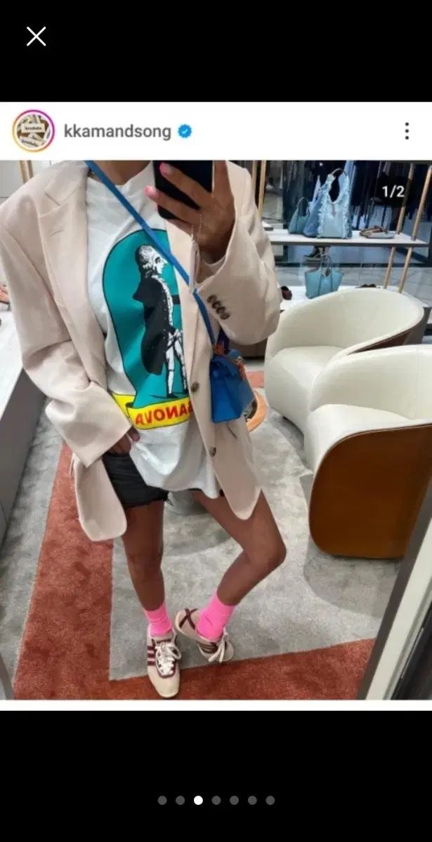 ブルハハ カサノヴァ プリンティング Tシャツ オーバーサイズ