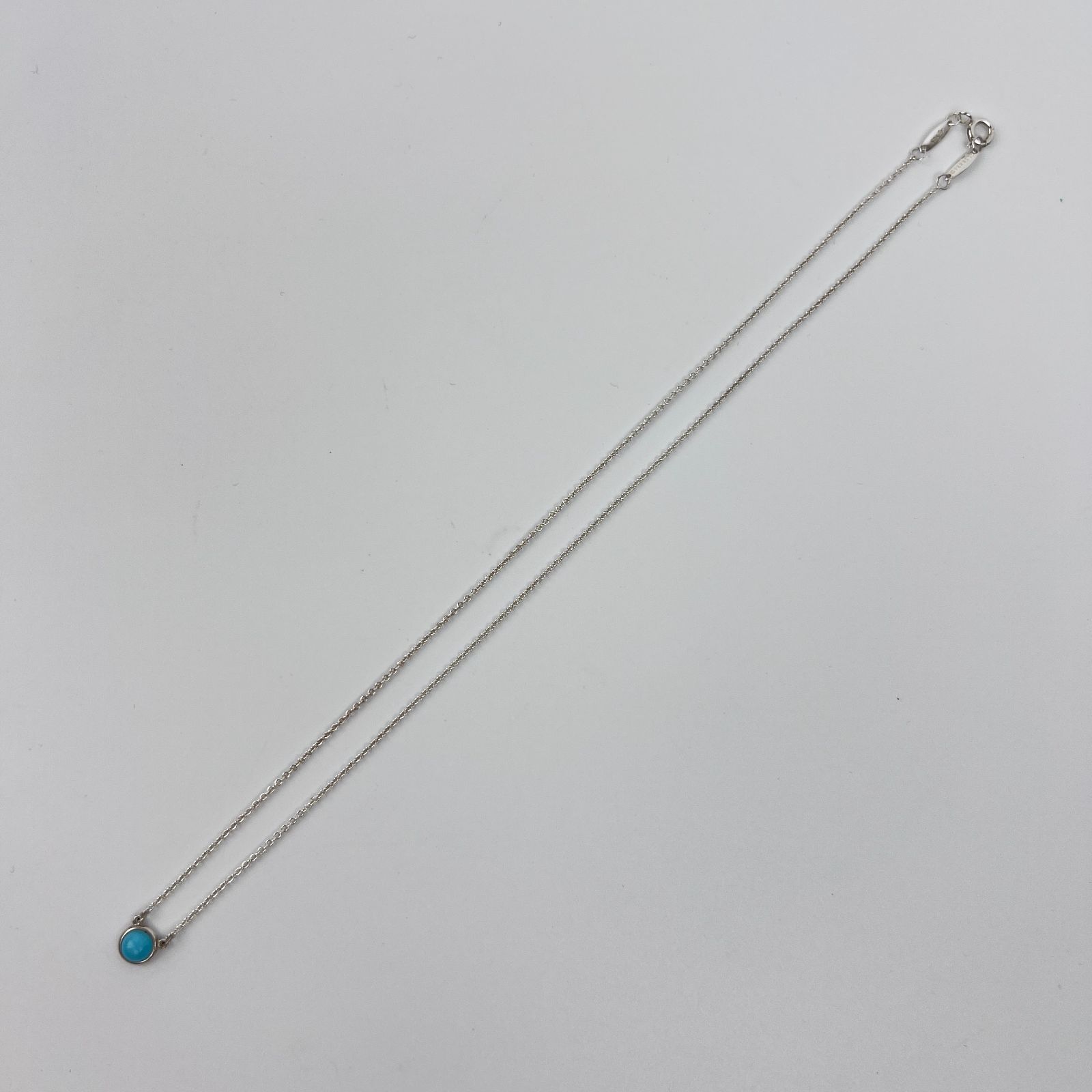 TIFFANY ティファニー バイ ザ ヤード ターコイズ ペンダント ネックレス シルバー ヴィンテージ レディース HIBUOCHI VINTAGE