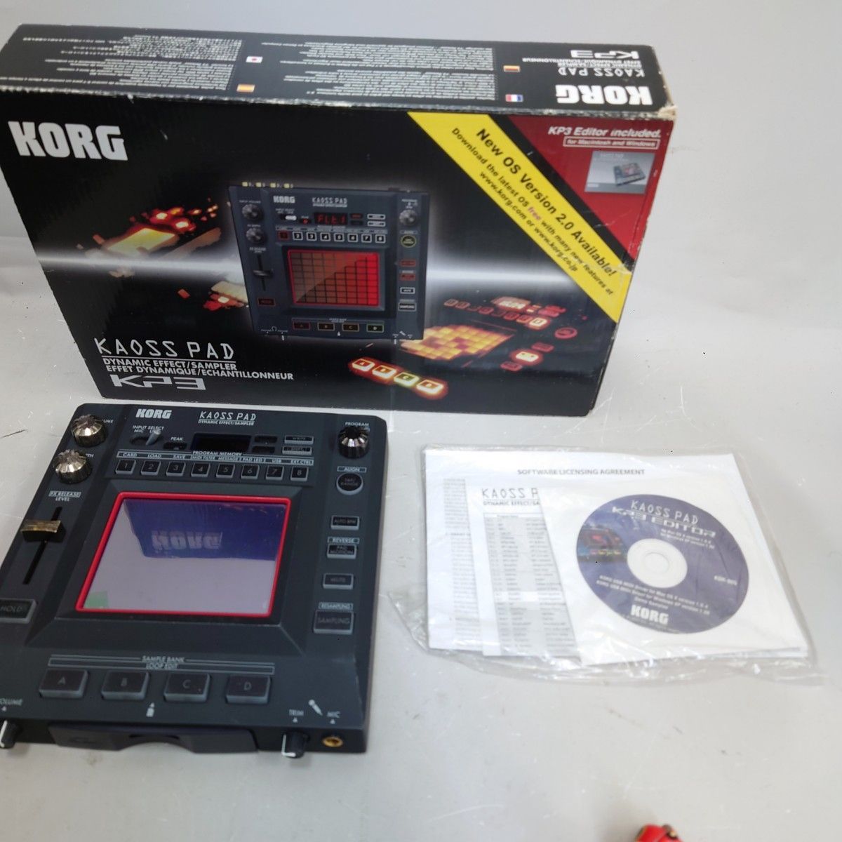 KORG KAOSS PAD KP3 動作品 き CD付き サンプラー エフェクター コルグ カオスパッド z-2331