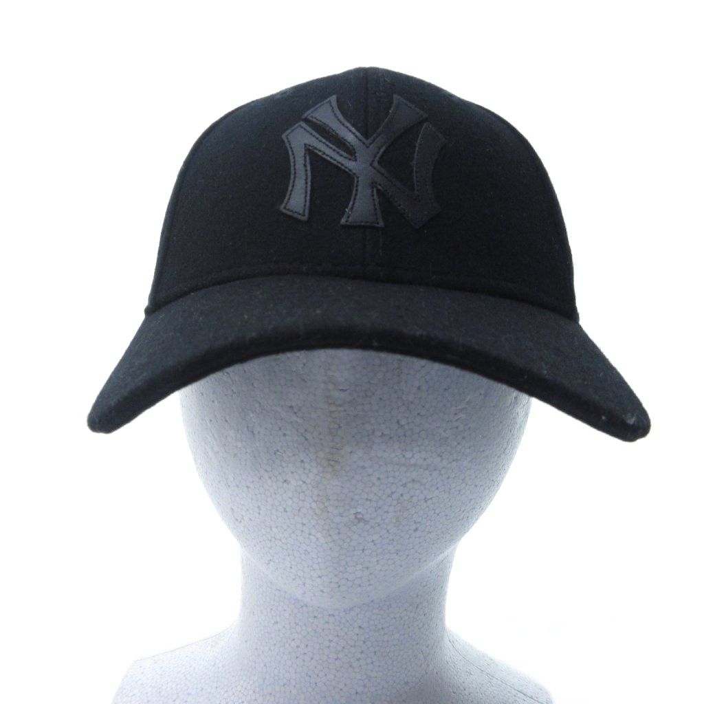 ポロ ラルフローレン POLO RALPH LAUREN × ニューエラ NEWERA 49 FORTY 22 AW ニューヨークヤンキース NY キャップ 帽子 ウール 黒 ブラック SMALL 57 cm