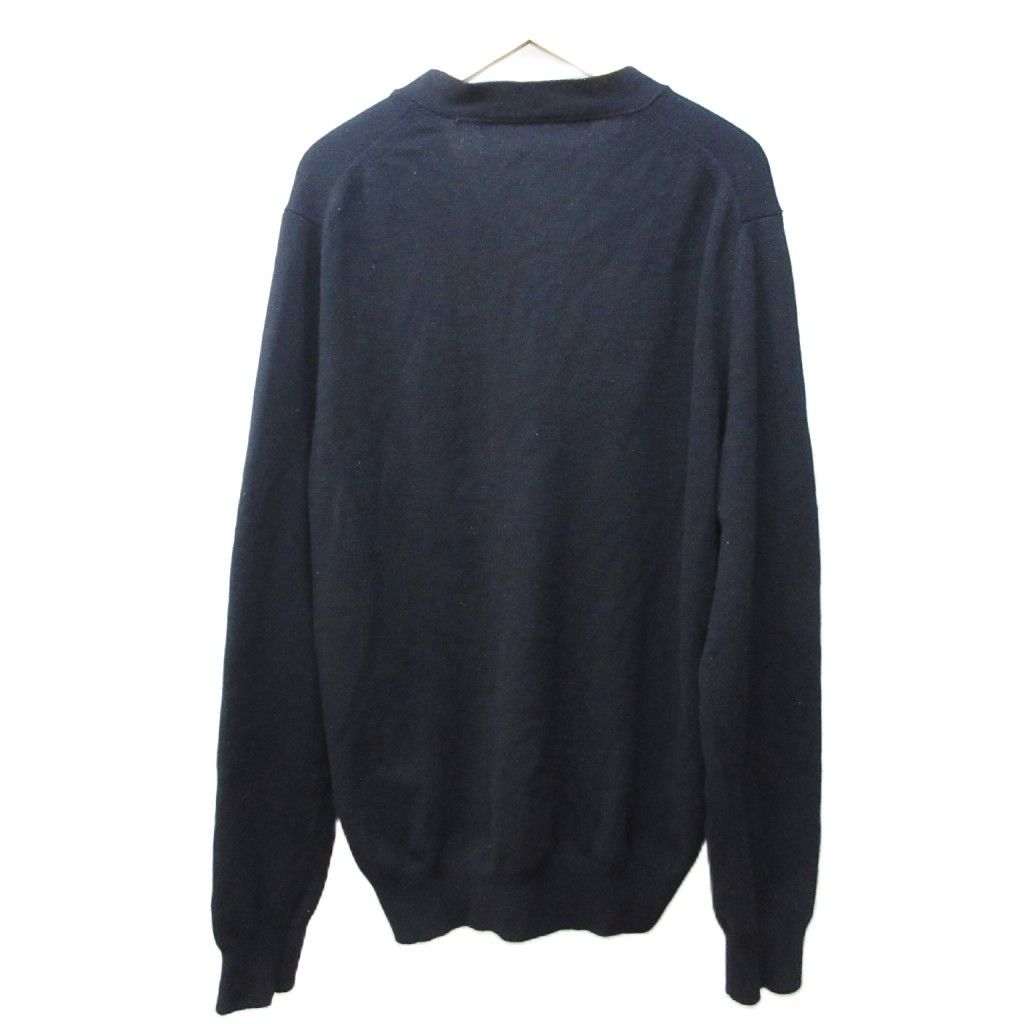 プレイコムデギャルソン PLAY COMME des GARCONS AD2007 ウール ブラックハートロゴ カーディガン 長袖 リブ 黒 ブラック Lサイズ AZ-N024