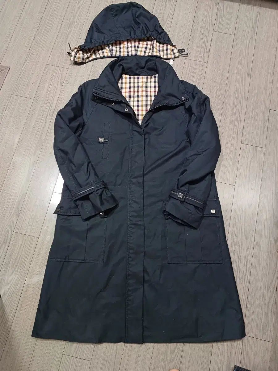 DAKS フード取り外し ロングコート 95 実質100 丈90