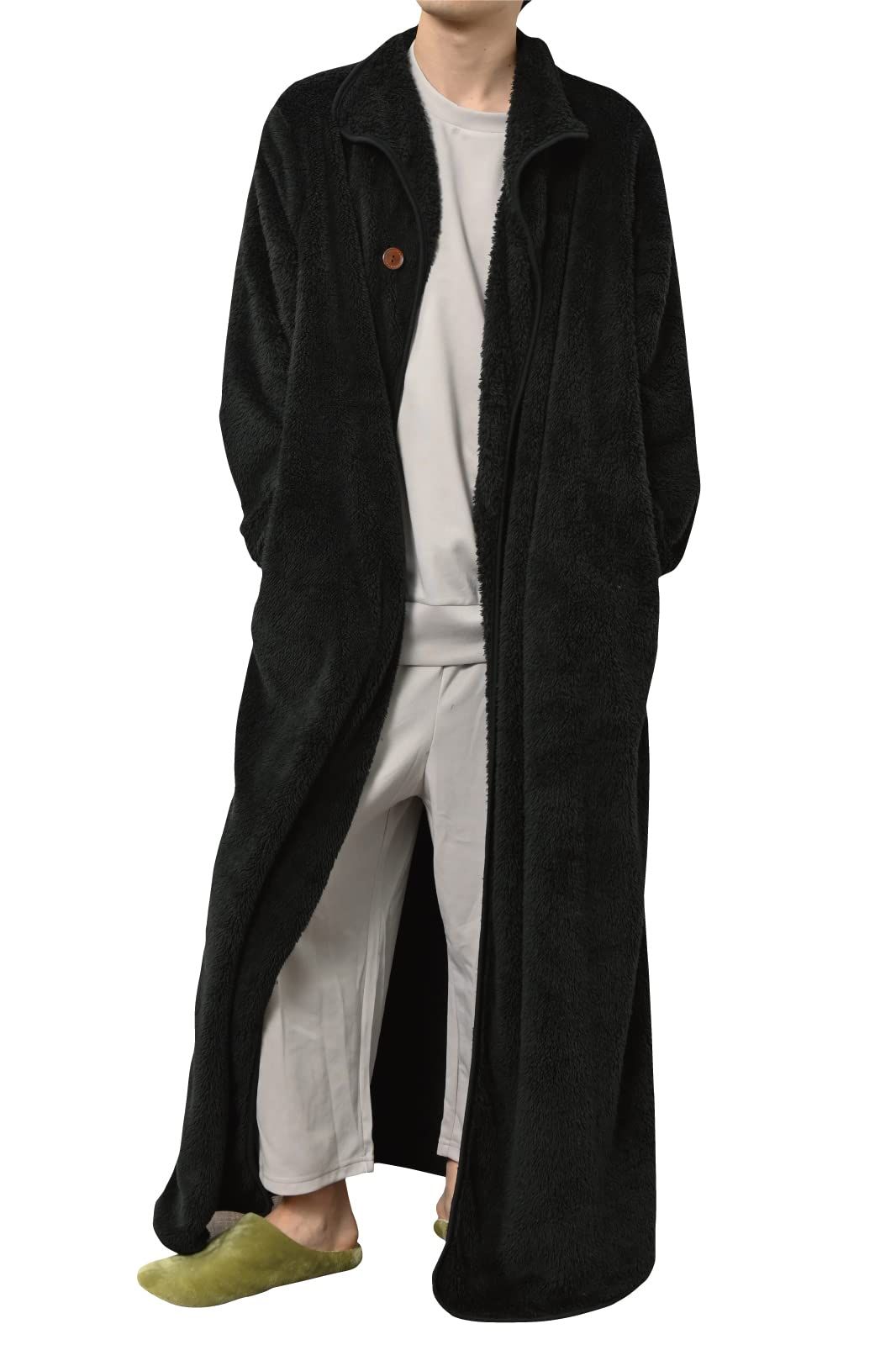 アウニイ 着る毛布 メンズ パジャマ 冬 ルームウェア 部屋着 ブランケット ひざ掛け もこもこ シープボア もこもこパジャマ バスローブ ユニセックス 8198