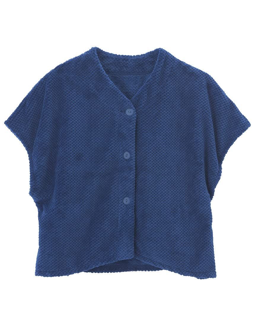 らくラクパートナー ポンチョ ワコール パジャマ ボレロ フリース素材 シニア ルームウェア 入院 冬 プレゼント DNL112 レディース