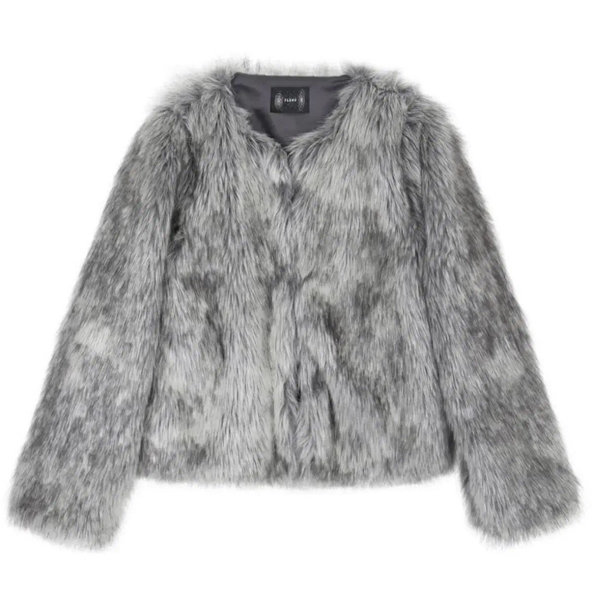 フ アップ ファージャケット グレー