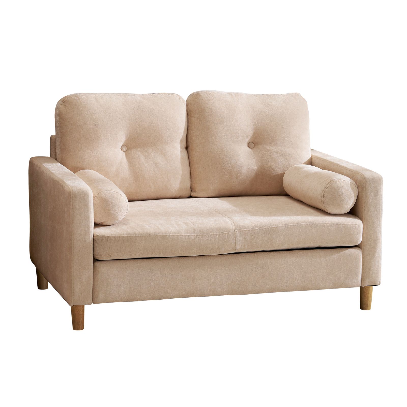 ソファ 二人掛け カウチ 枕付き ソファー おしゃれ 柔軟 ふわふわ 取付 な脚 柔軟な背もたれ 取り外し な背もたれ コンパクト 一人暮らし GC