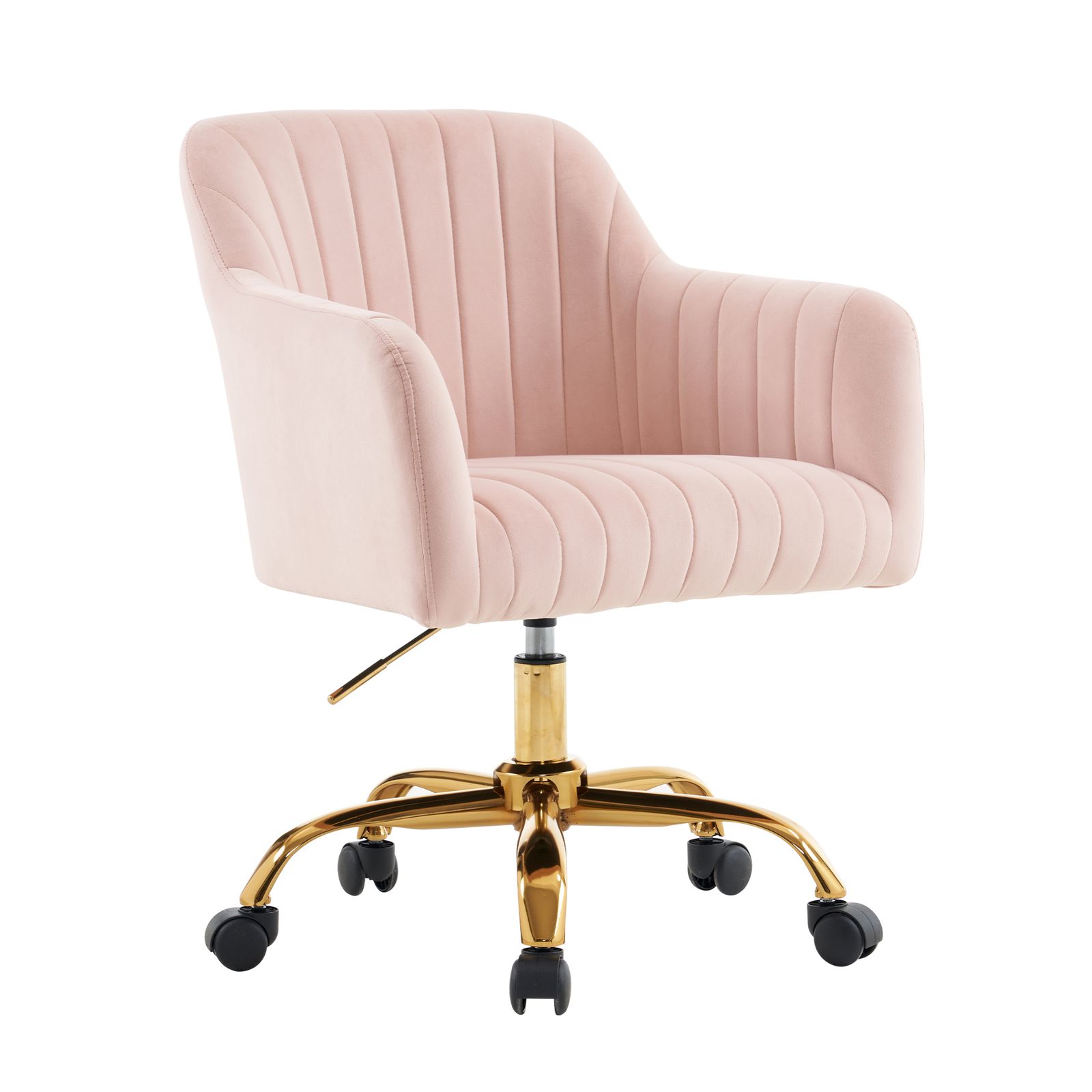 ピンク オフィスチェア デスクチェア 回転チェア 肘掛け付き ダイニングチェア パソコンチェア ワークチェア ソファチェア リビングチェア 柔らかい レトロ かわいい モダン GC