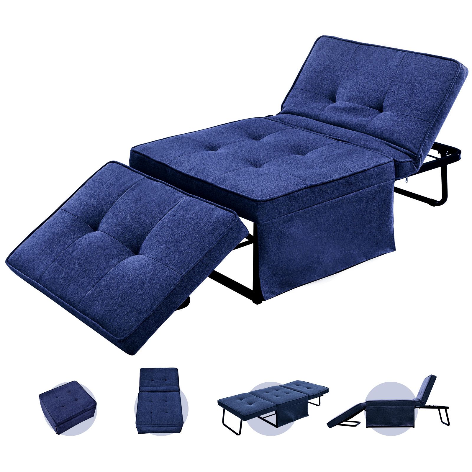 1人掛け ソファ 折りたたみソファ リクライニングソファ 3WAY コンパクト オードマン GC