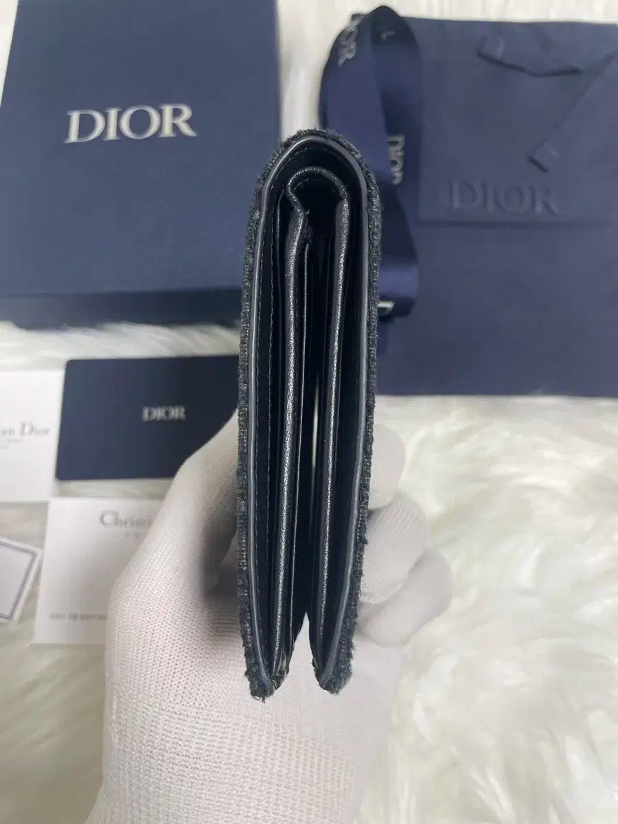  フルセット ディオール オブリーク ブラック 二つ折り財布 長財布 小物