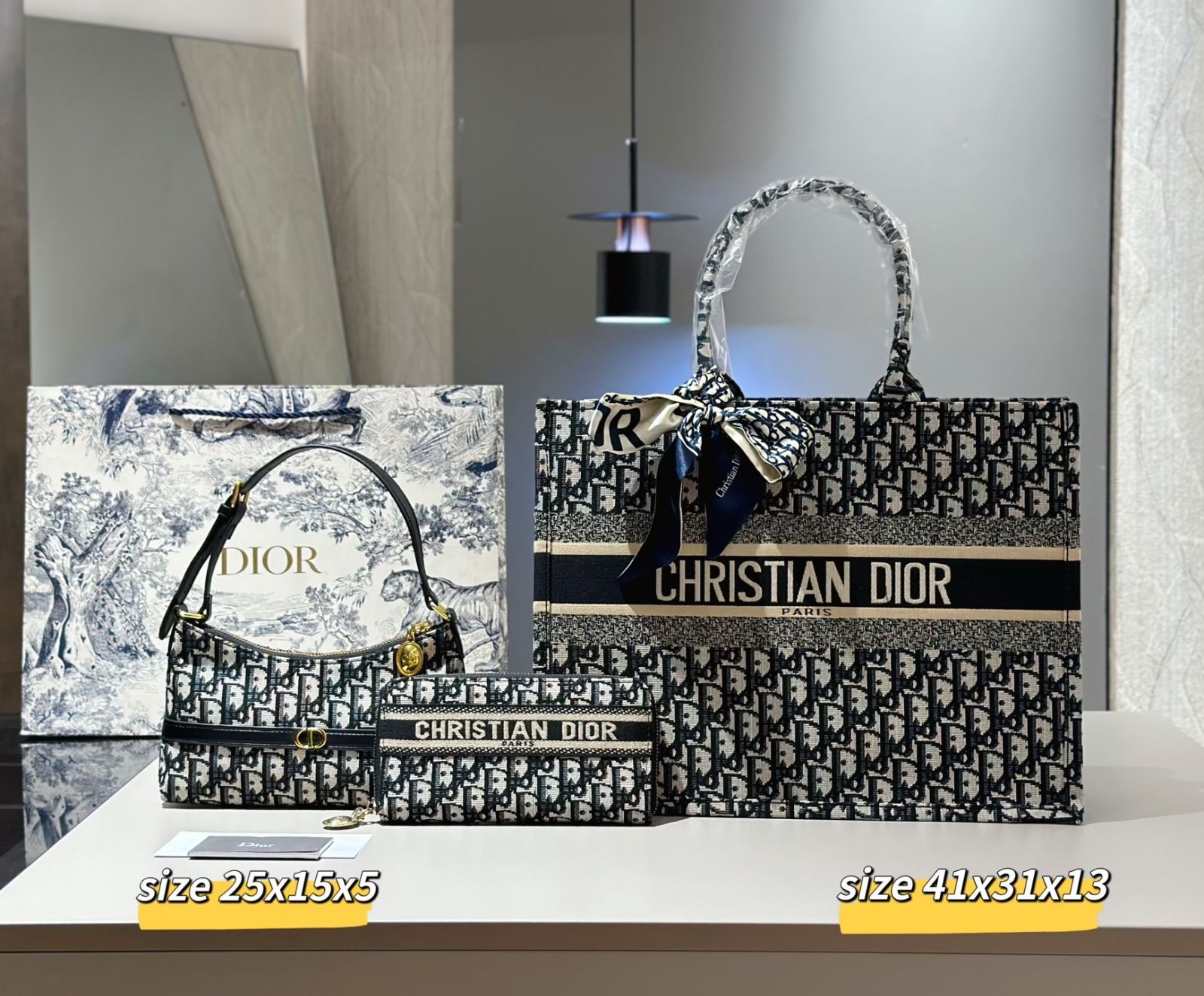 期間 Christian Dior クリスチャンディオール トートバッグ ショルダーバッグ 財布 3点セットバッグ