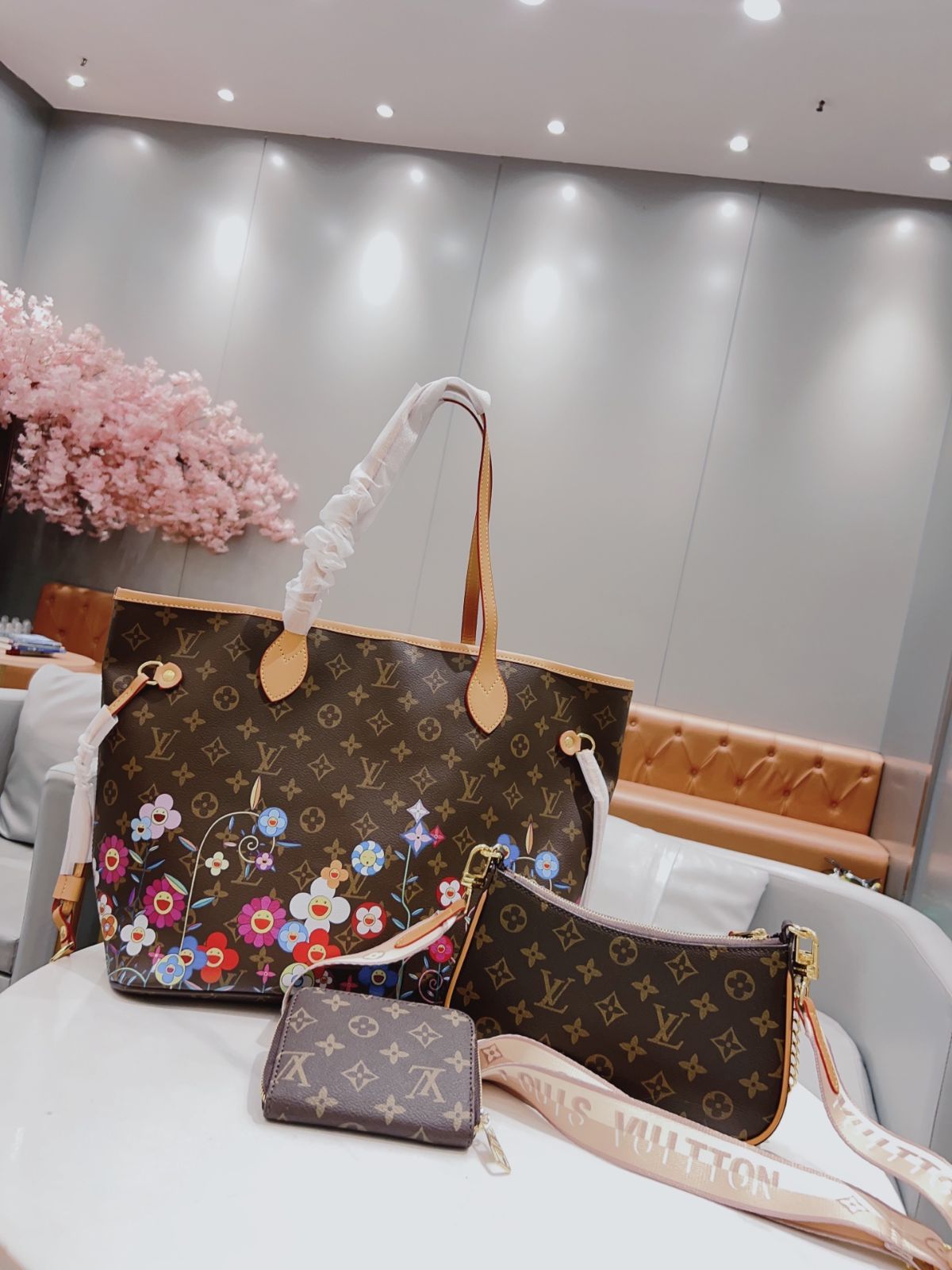 LV LOUIS VUITTON ルイヴィトン トートバッグショルダーバッグ 財布 3点セット