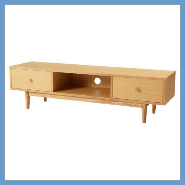 天然木 アッシュ のテレビボード ローボード W150×D40×H40cm No.538 ナチュラル