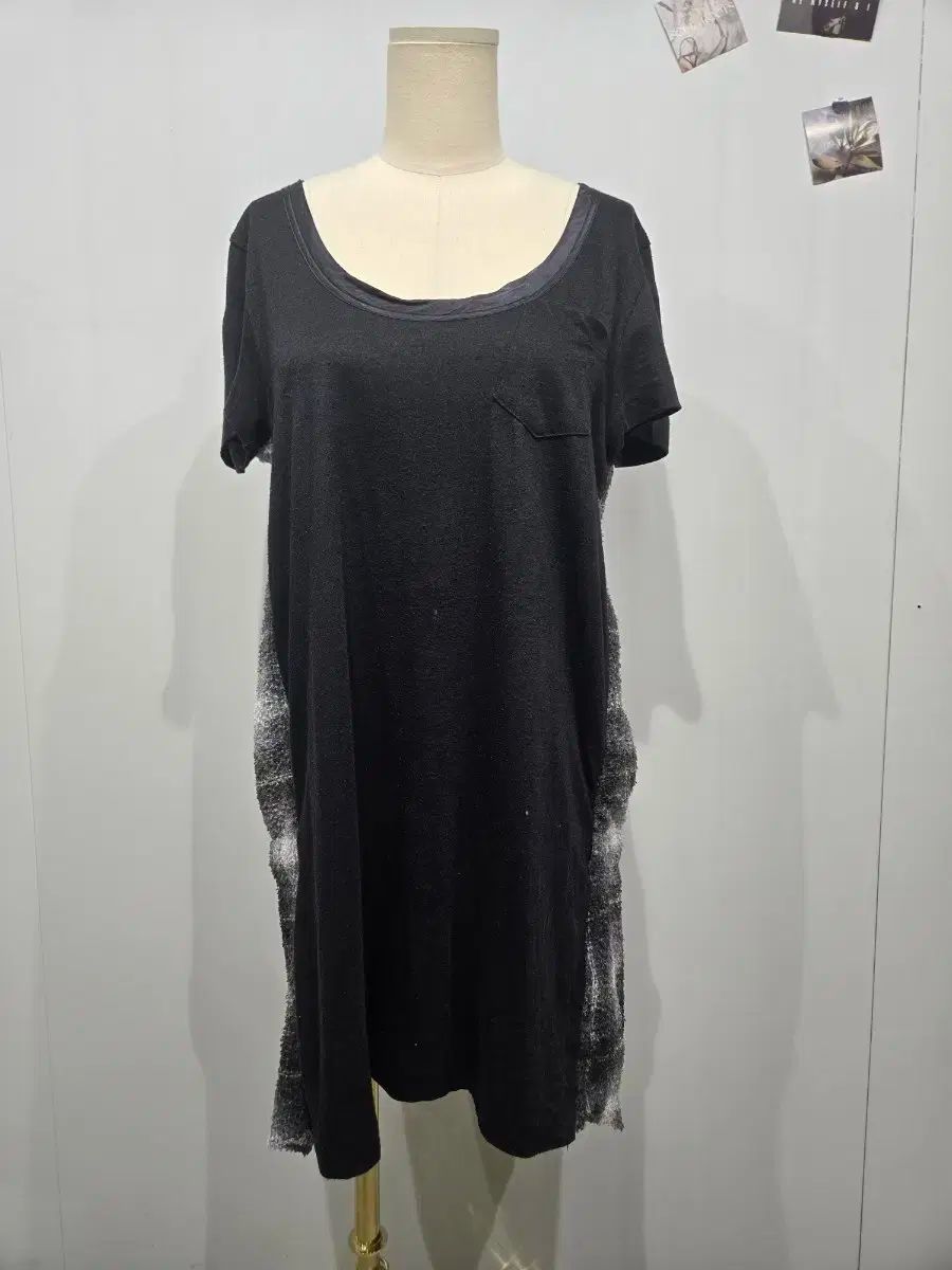 サカイ ブラック ロング Tシャツ サイドスリット ポイント ONE PIECE