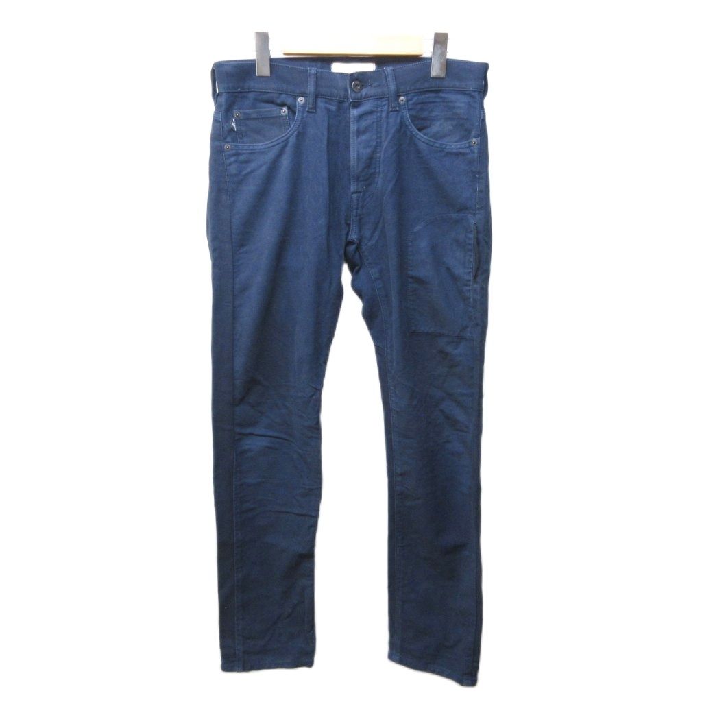 ストーンアイランド STONE ISLAND ストレッチコットンパンツ ストレートパンツ デニム ボタンフライ ロゴパッチ 紺 ネイビー W 29 約M IBO 73