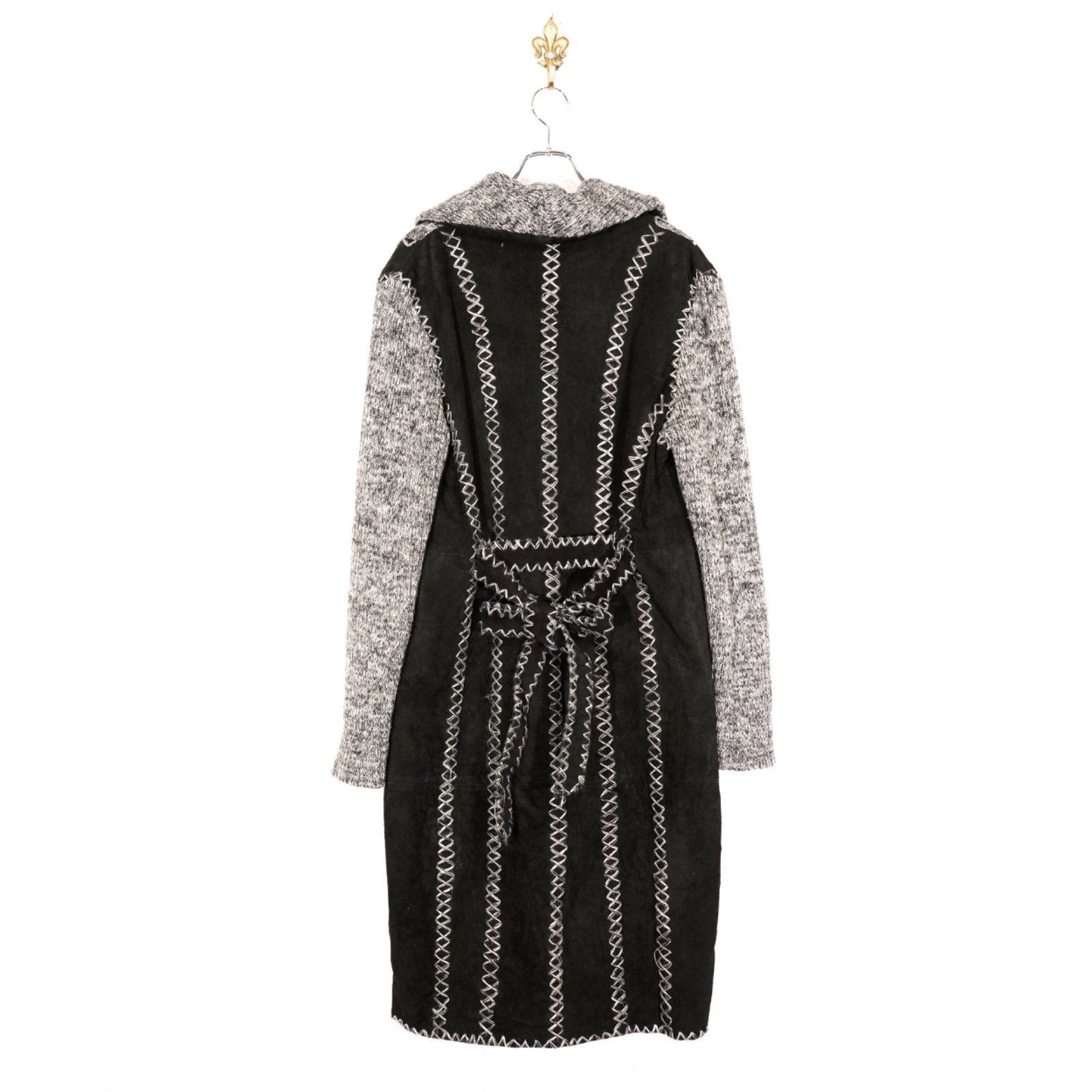 COAT アメリカ古着ニットレザーベルテッドコート