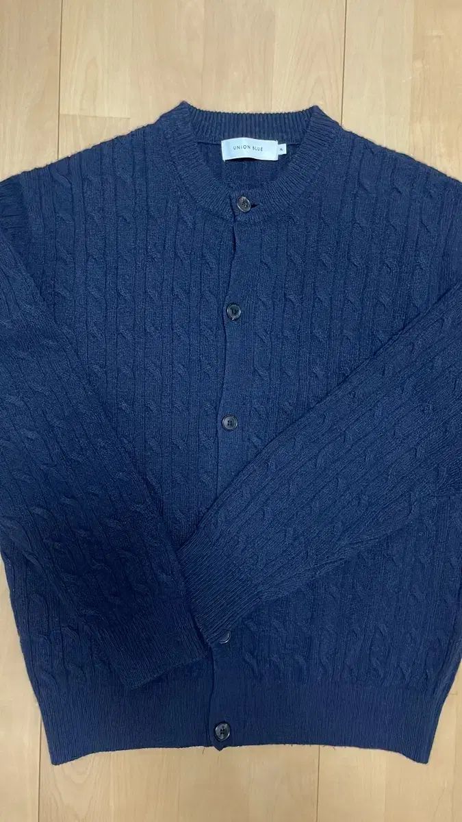 XL YUNION BLUE ユニオンブルー ケーブル ウール クロップド カーディガン