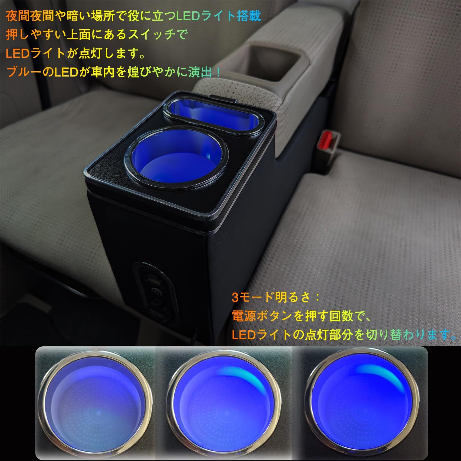 Buy it N-BOX JF5 JF6 コンソールボックス - N-BOXカスタム JF3 JF4 JF5 JF6対応 車種 設計 ドリンクホルダー 携帯ホルダー付き- 車内収納 ブルーライト付き SKLAD-KIRPICHA_RU
