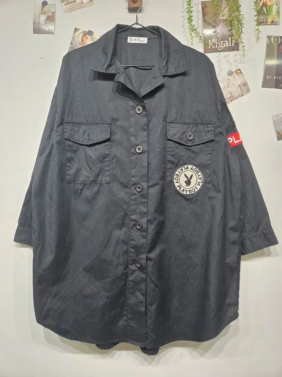 PLAYBOY プレイボーイ ブラック シャツ ジャケット