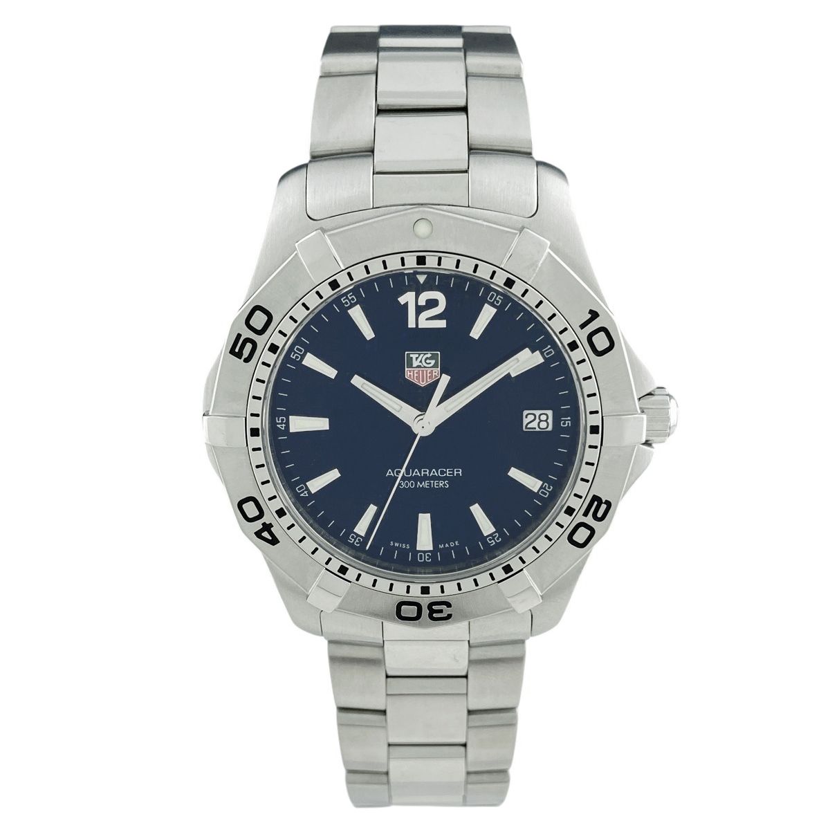タグホイヤー TAG HEUER アクアレーサー WAF 1113 腕時計 SS クォーツ ネイビー メンズ