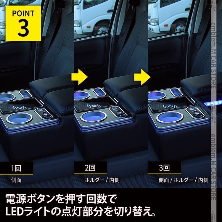 ハイエース 200系 アームレスト DX センター コンソールボックス ドリンクテーブル カップホルダー ハイエース 6型 HIACE BRIGHTFACE_UK
