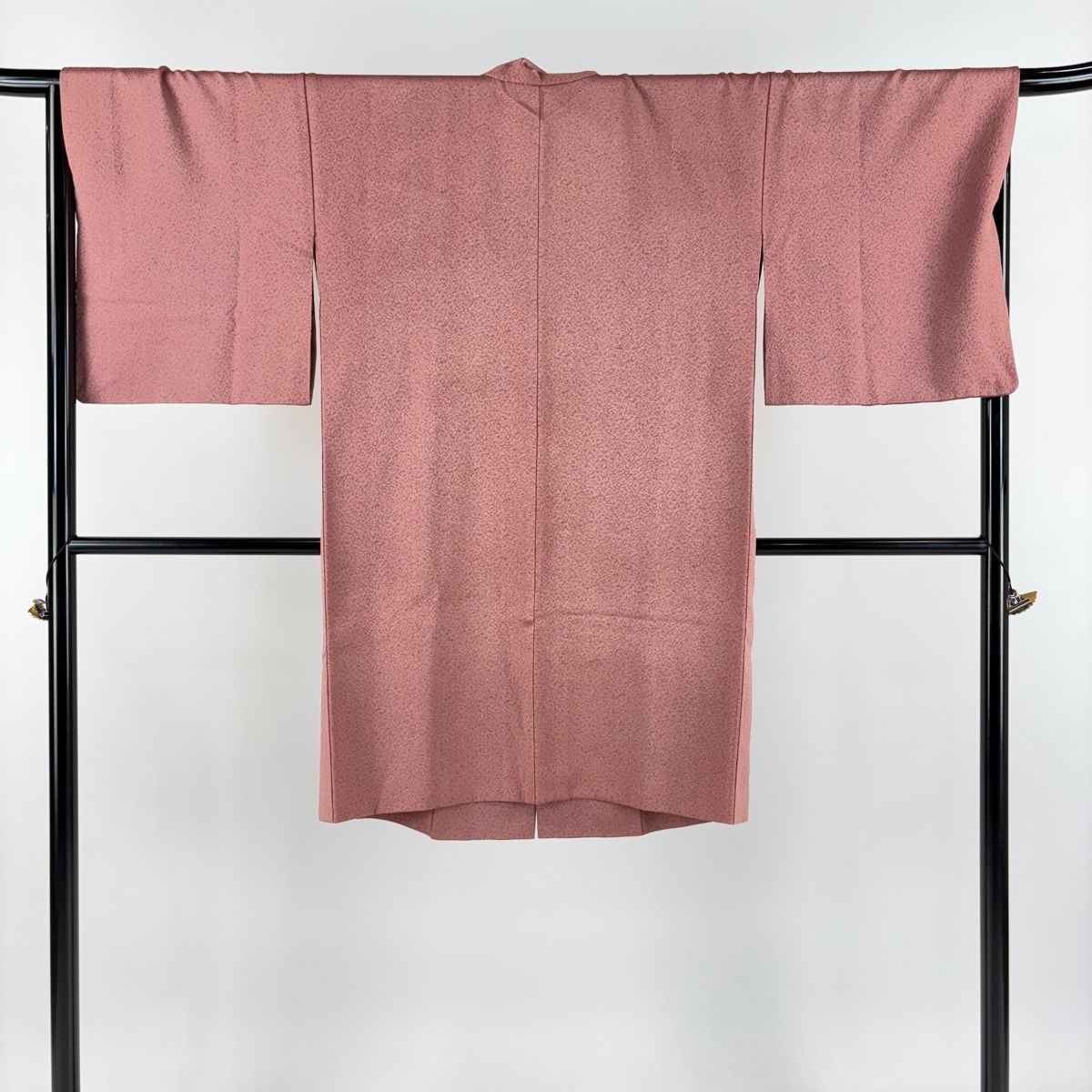 道中着 身丈105cm 裄丈67.5cm L 和装コート 幾何学 ピンク 正絹 名品