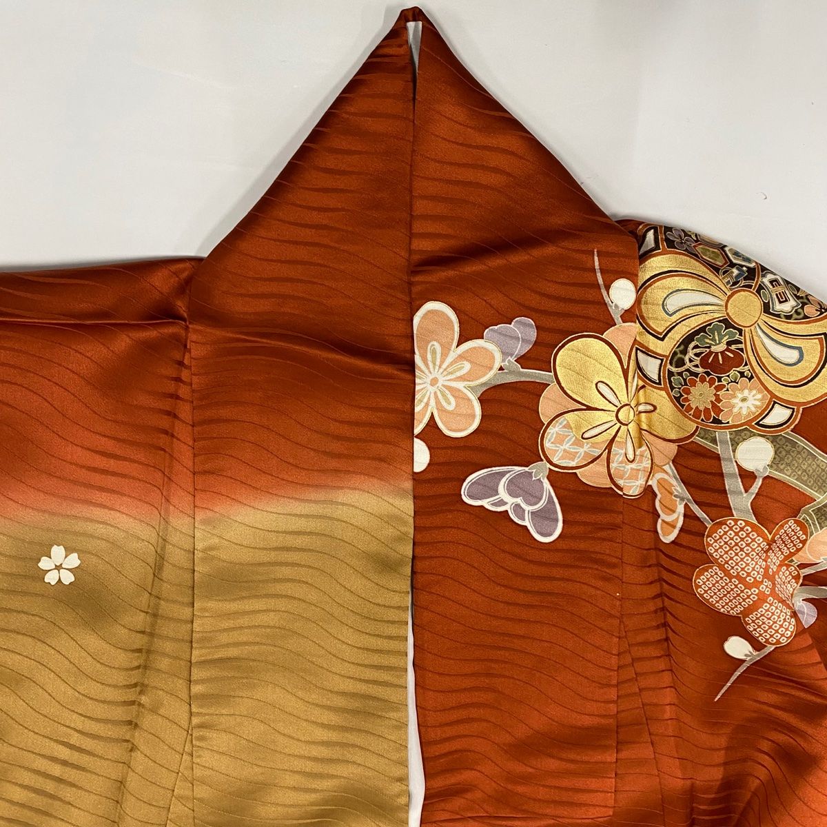 平和屋着物○豪華振袖 手描き 草花文 暈し染め 金銀彩 やまと誂製 正絹